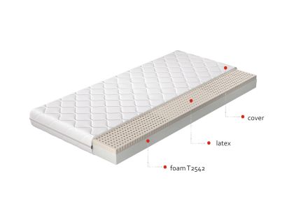 Materac Lateksowy Moska 180x200 Hipoalergiczny pokrowiec Matracok-ágybetét