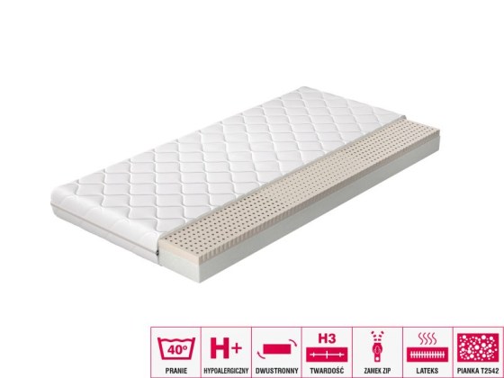 Materac Lateksowy Moska 180x200 Hipoalergiczny pokrowiec Matracok-ágybetét