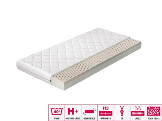 Materac Lateksowy Moska 180x200 Hipoalergiczny pokrowiec Matracok-ágybetét