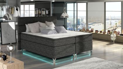 Amadeo 160X200 LED-es Boxspring Kontinentális ágy