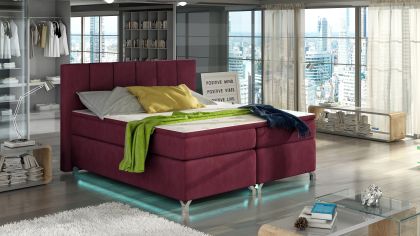 Basilio 160X200 LED-es Boxspring Kontinentális ágy
