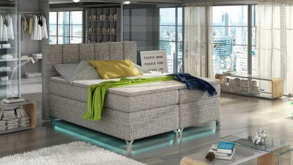 Basilio 180X200 LED-es Boxspring Kontinentális ágy