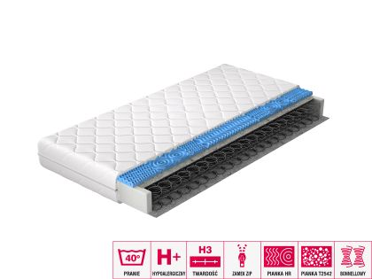 Materac Bonelowy Olivia 90x200 Hipoalergiczny pokrowiec Matracok-ágybetét