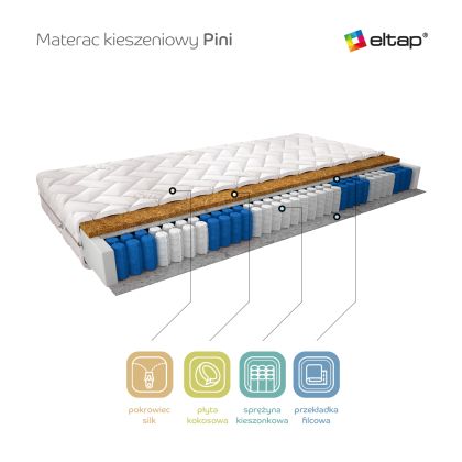 Materac Kieszeniowy Pini 140x200 Silk Matracok-ágybetét