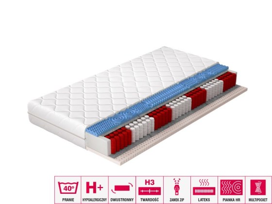 Materac Multipocket Acapulco 80x200 Hipoalergiczny pokrowiec Matracok-ágybetét