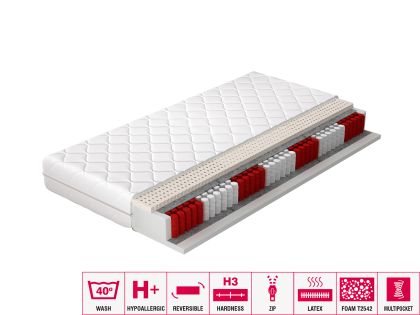 Materac Multipocket Agnis 200x200 Hipoalergiczny pokrowiec Matracok-ágybetét