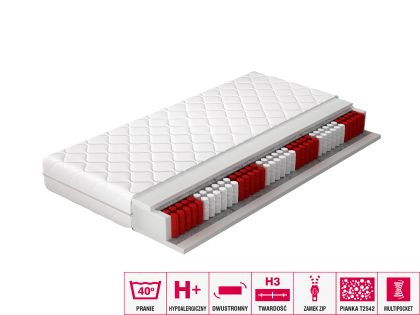 Materac Multipocket Apollo 120x200 Hipoalergiczny pokrowiec Matracok-ágybetét