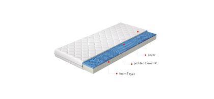 Materac Piankowy Lauren 180x200 Hipoalergiczny pokrowiec Matracok-ágybetét