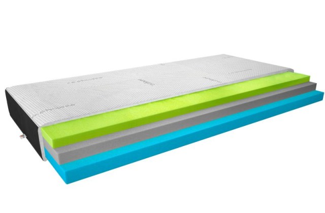 Materac Termoelastyczny Simona 200x200 Cashmere + Velvet czarny Matracok-ágybetét