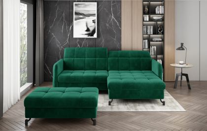 Narożnik Lorelle + Pouf Lakosztály berendezés