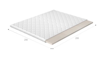 Topper Latex 200x200 Hipoalergiczny pokrowiec Matracok-ágybetét