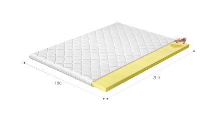 Topper Visco 180x200 Hipoalergiczny pokrowiec Matracok-ágybetét