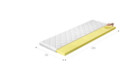 Topper Visco 90x200 Hipoalergiczny pokrowiec Matracok-ágybetét